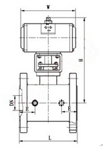 BQ641F气动保温球阀结构图
