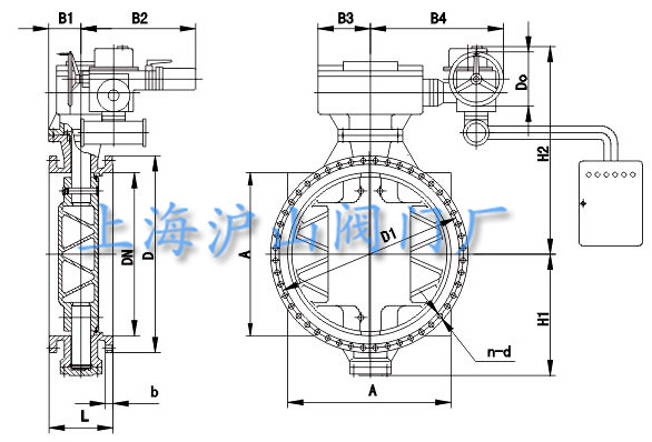 电动调速蝶阀结构图