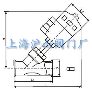 不锈钢气动调节角座阀结构图