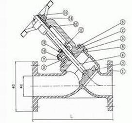 截止型排污阀结构图