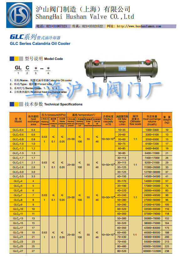 GLC管式油冷却器