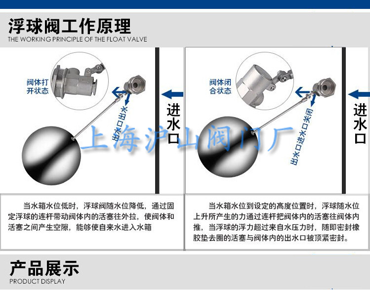 304不锈钢调节外丝浮球阀4